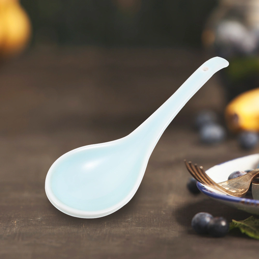 Ceramic Spoon Large Ceramic Soup Spoon Home Restaurant Soup Spoon Ceramic Tableware