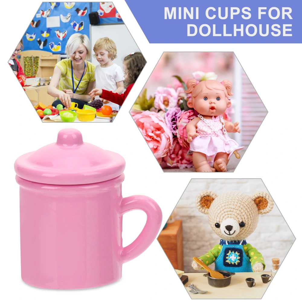 3pcs Miniature Cups Mini Tea Cups Water Cups Doll Mini Mugs Tiny House Accessories