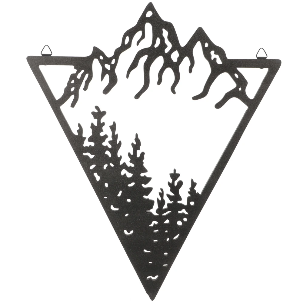 Mountain Trees Wood Sign Hanging Mountain Trees Wall Art Wooden Cutout Mountain Decor