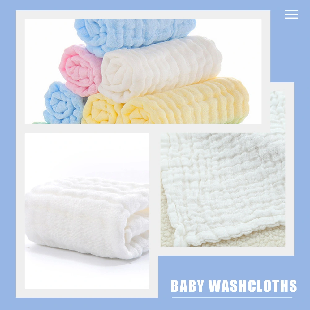 5pcs Baby Washcloths Baby Face Towel Burping Cloth Drool Towel Saliva Towel