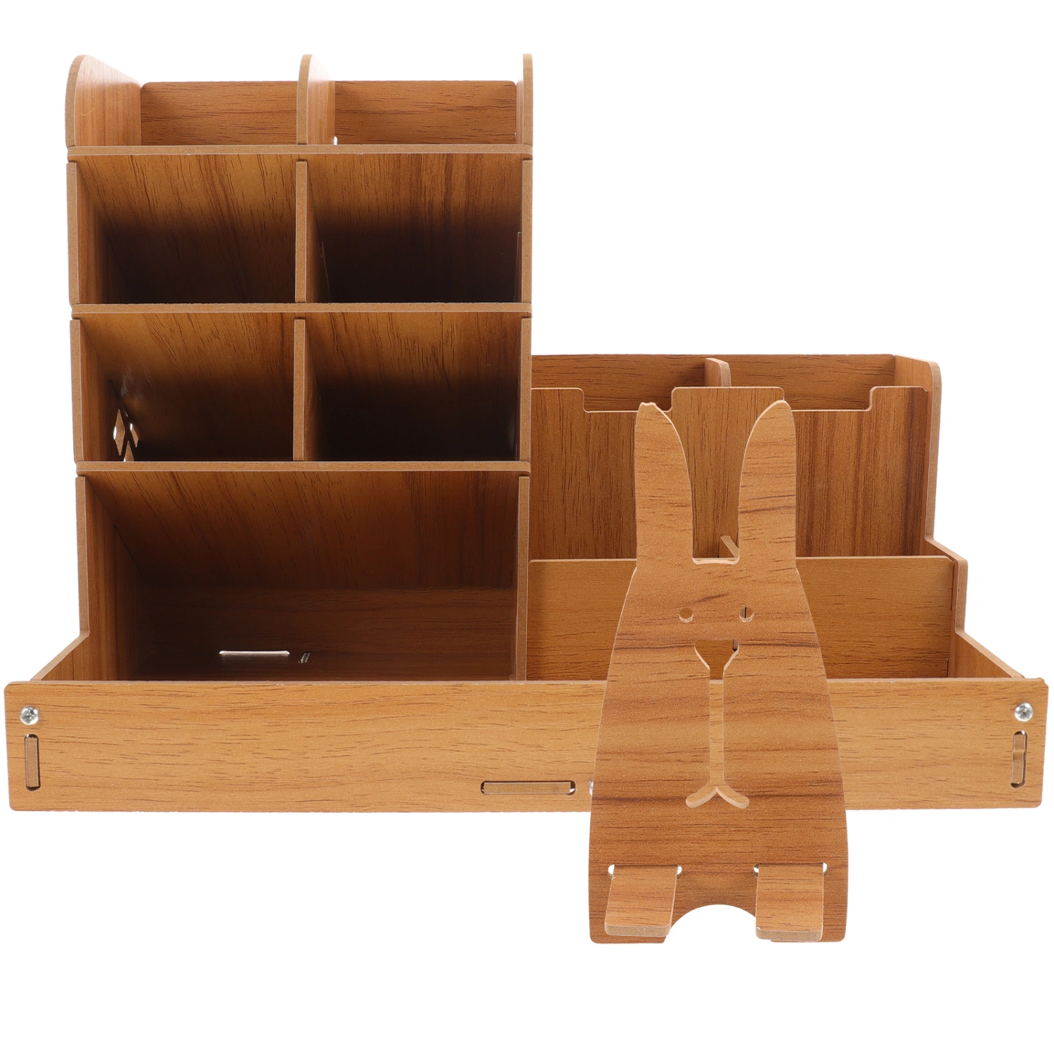 Desktop Pen Organizer Wooden Pen Case Wooden Pen Holder Desktop Stationery Case