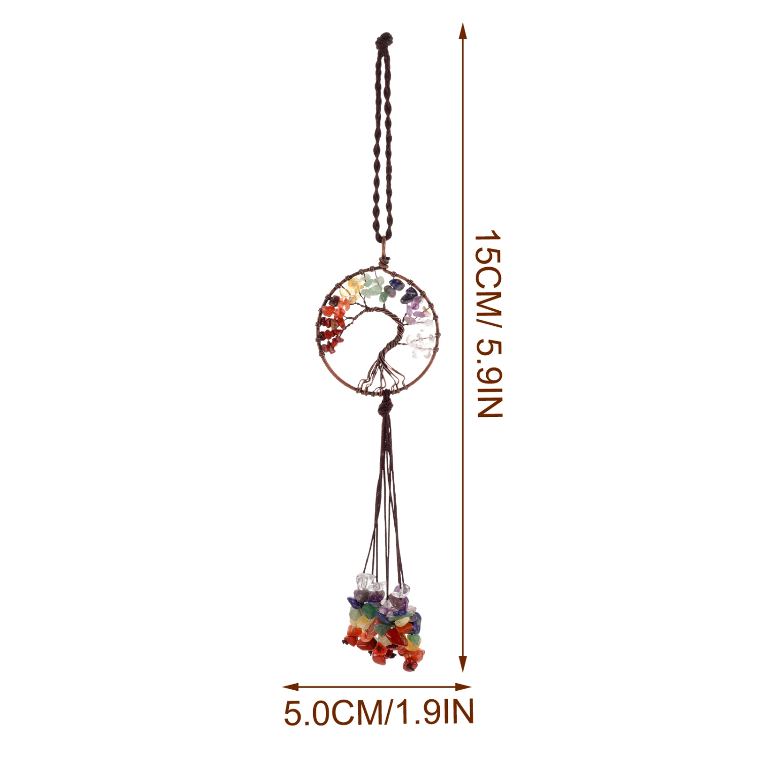 Rearview Mirror Hanging Decor Tree Shape Car Interior Pendant Wall Decoration