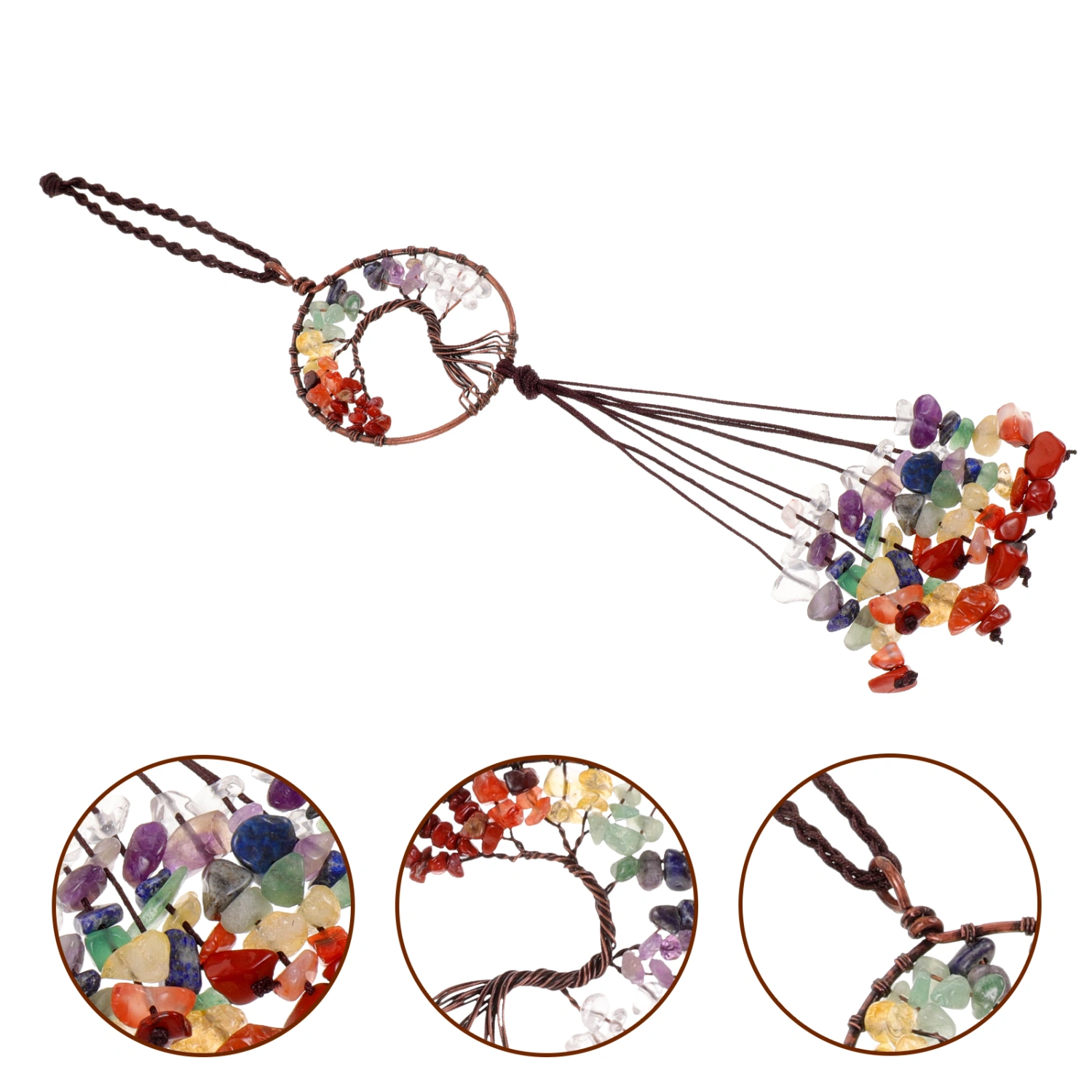 Rearview Mirror Hanging Decor Tree Shape Car Interior Pendant Wall Decoration