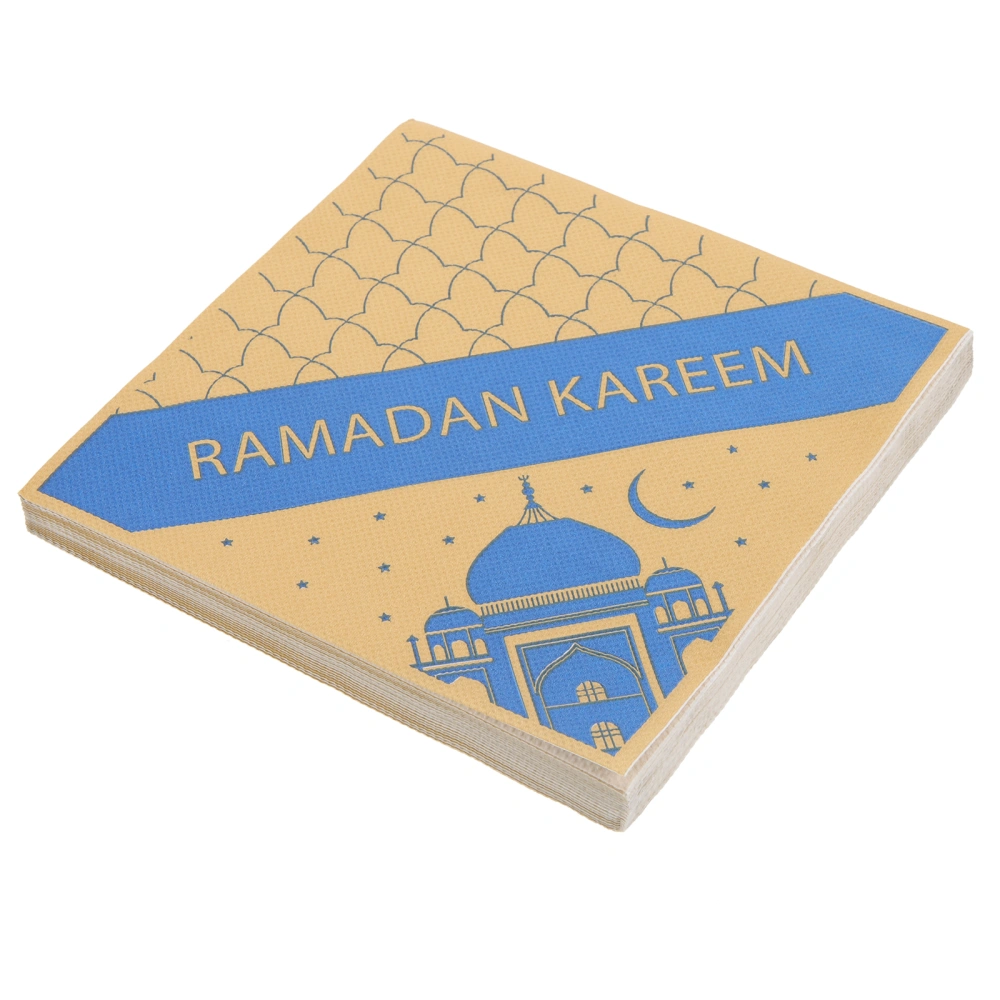 5 Packs of Ramadan Paper Napkins Festival Napkins Arabic Muslim Ramadan Printing Napkin