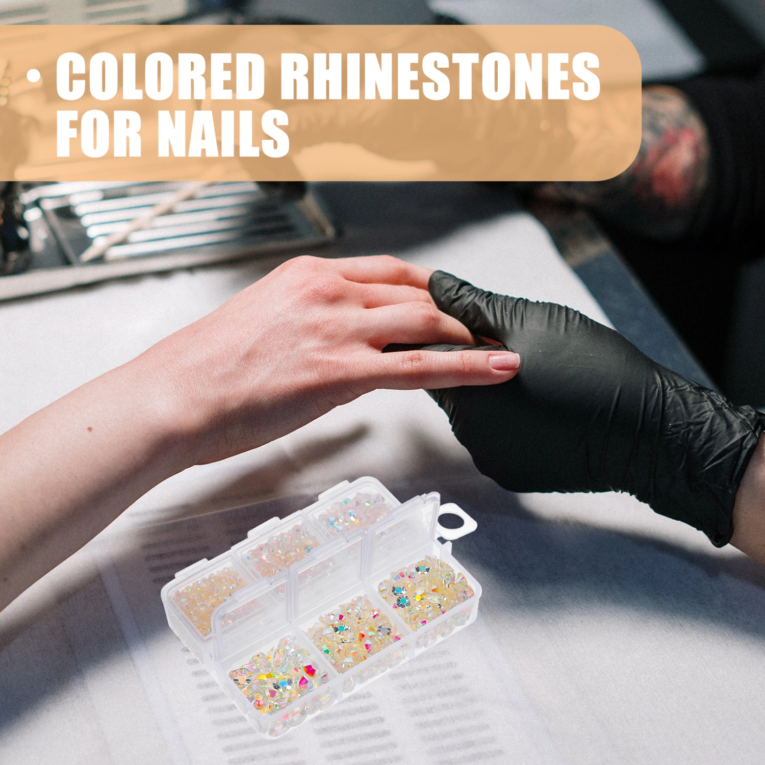 1 Box of Resin Flatback Rhinestones Manicure Rhinestones DIY Rhinestones for Crafts