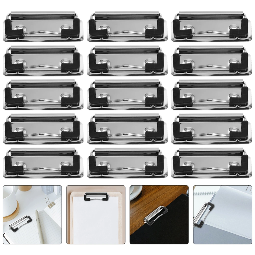 18pcs Practical File Paper Document Clip Metal Binder Clipboard Accessory Binder Folder Clip