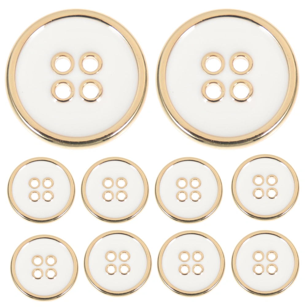 10Pcs Sewing Buttons Convenient Metal Buttons Handmade Clothes Buttons