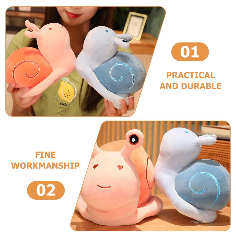 2Pcs Adorable Snail Toy Plush Snail Doll Simulation Snail Toy Plush Snail Doll Kids Gift