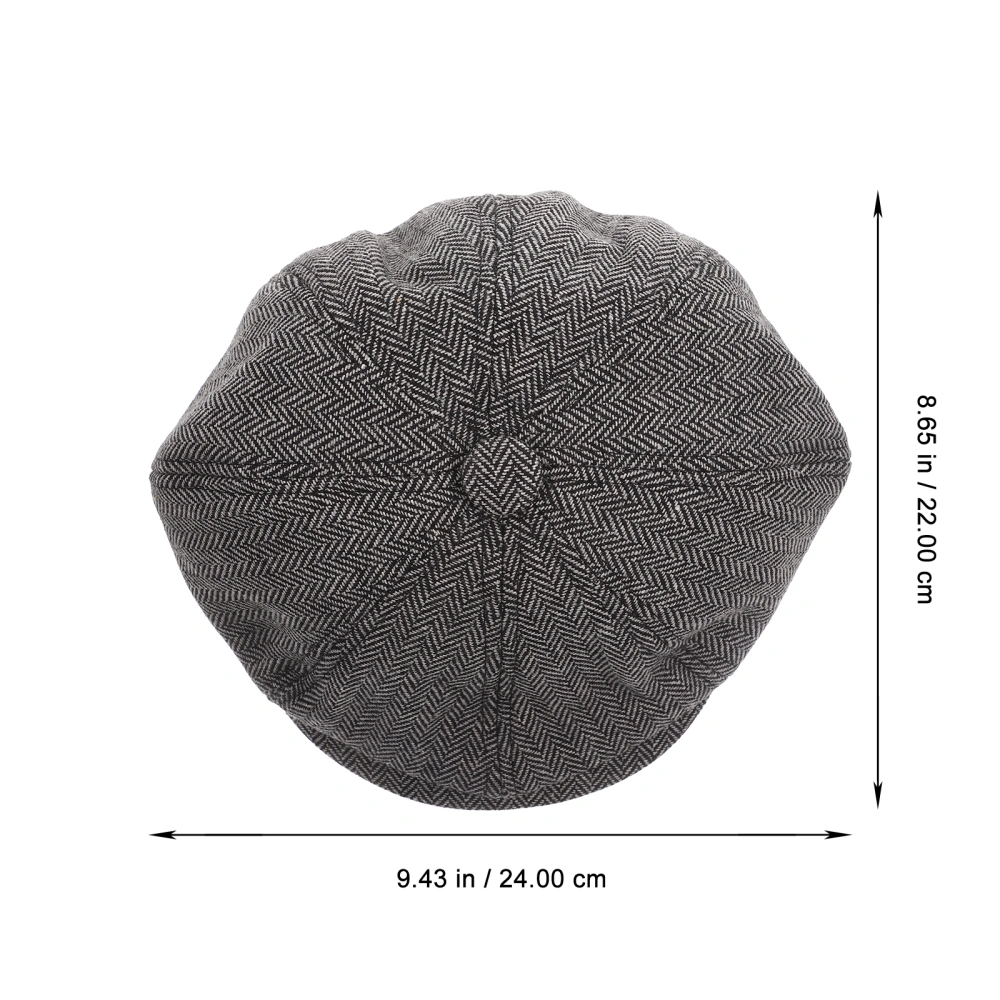 Fashion Octagonal Hat Retro Hat Turned Twill Pattern Designed Hat Ladies Beret Hat