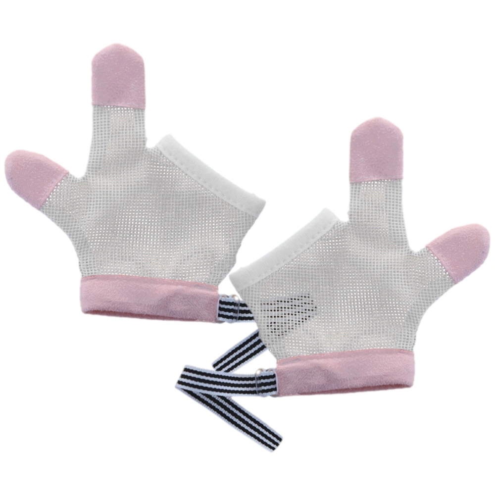 1 Pair Baby Stop Thumb Sucking Mesh Gloves Infant Finger Sucking Stop Guard