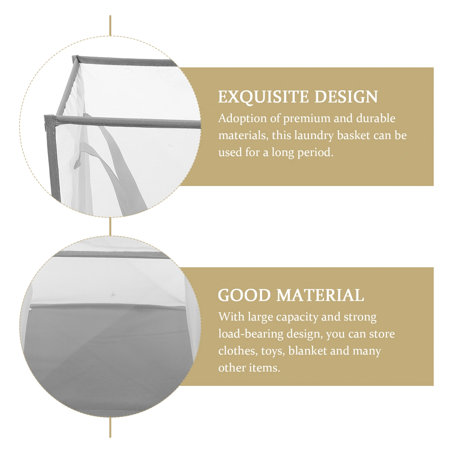 Laundry Hamper Collapsible Hamper Clothes Storage Basket Home Laundry Basket with Handles
