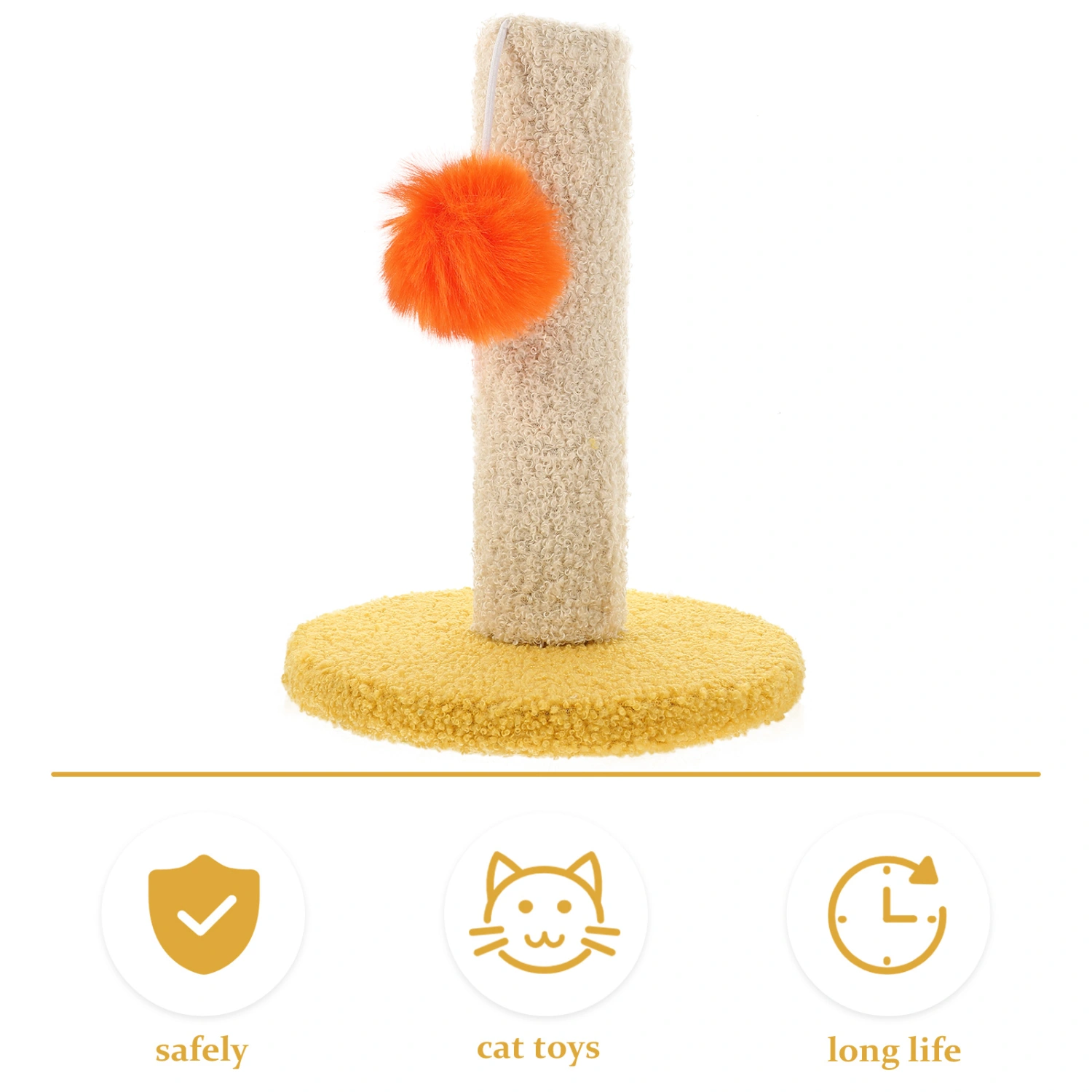 Vertical Scratching Post Inner Cat Scratching Post Kitten Accessory Reusable Cat Scratcher
