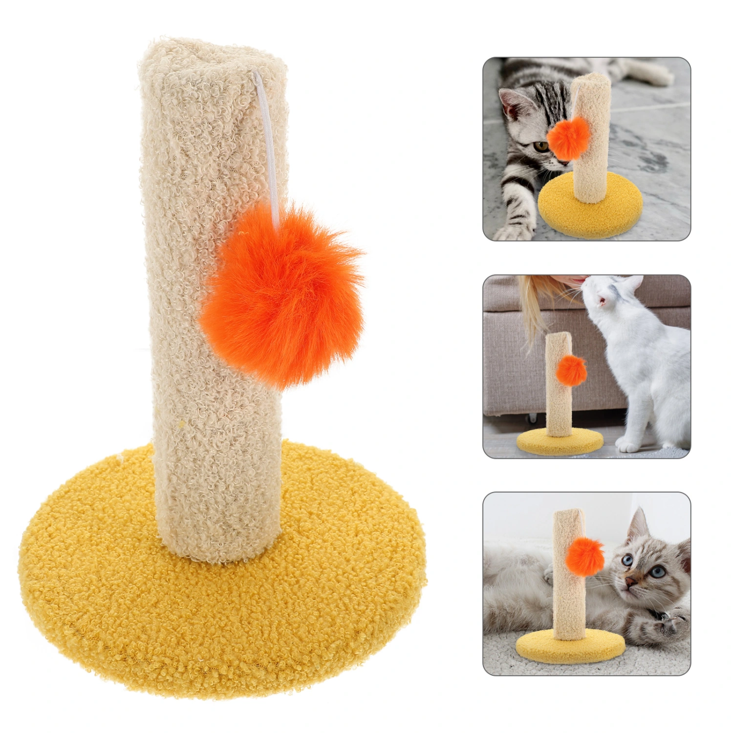 Vertical Scratching Post Inner Cat Scratching Post Kitten Accessory Reusable Cat Scratcher