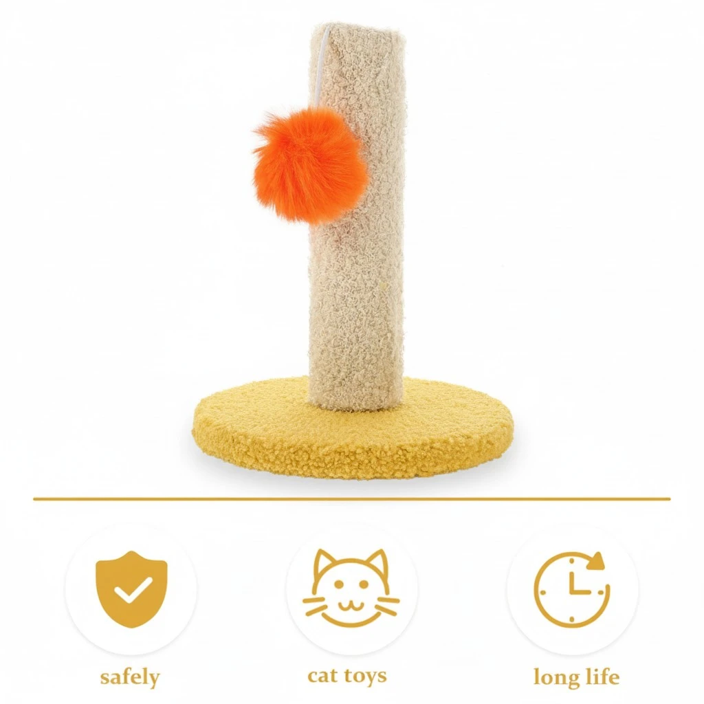 Vertical Scratching Post Inner Cat Scratching Post Kitten Accessory Reusable Cat Scratcher