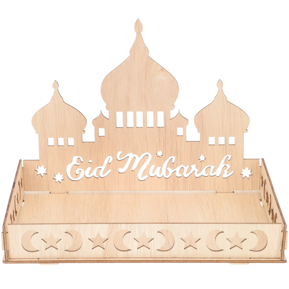 Eid Table Decoration Dessert Tray Wooden Ornament Eid Dessert Serving Tray