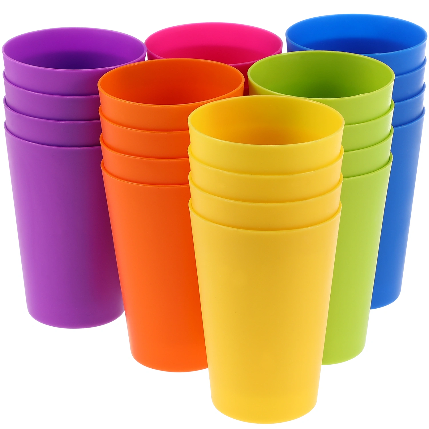 24 Pcs Party Drinking Cups Colorful Plastic Bear Cups Beverage Cups Water Mugs