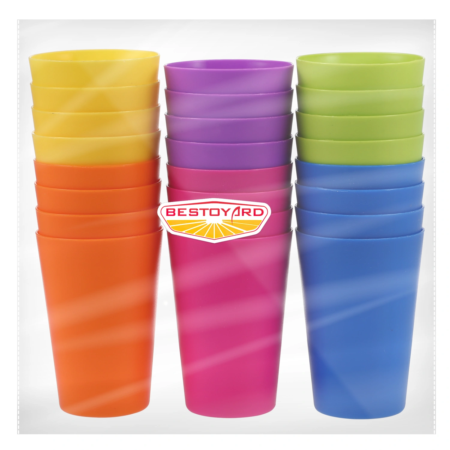 24 Pcs Party Drinking Cups Colorful Plastic Bear Cups Beverage Cups Water Mugs
