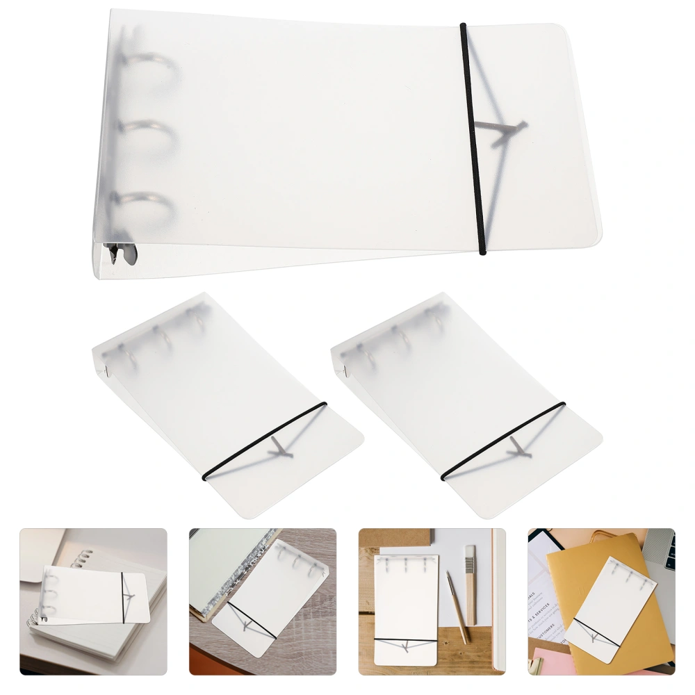 3Pcs Clear Binder Clips School Binder Clips Notebook Portable Binder Clips For School