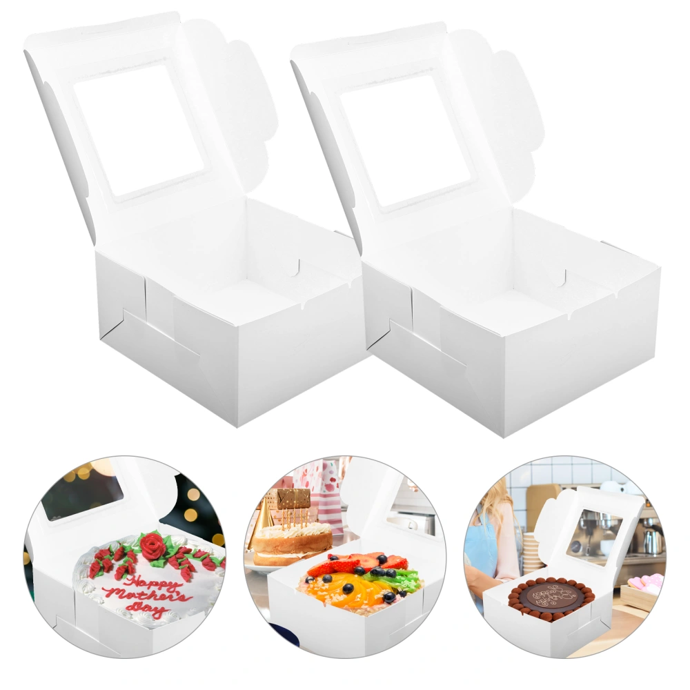 10pcs Cake Boxes Paper Cookie Cupcake Boxes Food Wrapping Cases Packaging Boxes