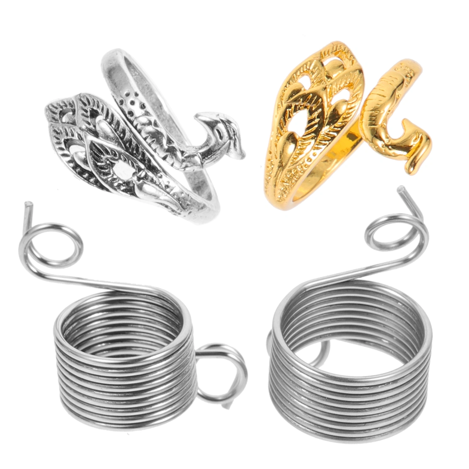 4Pcs Knitting Crochet Ring Open Finger Ring Faster Crocheting Rings Knitting Yarn Ring