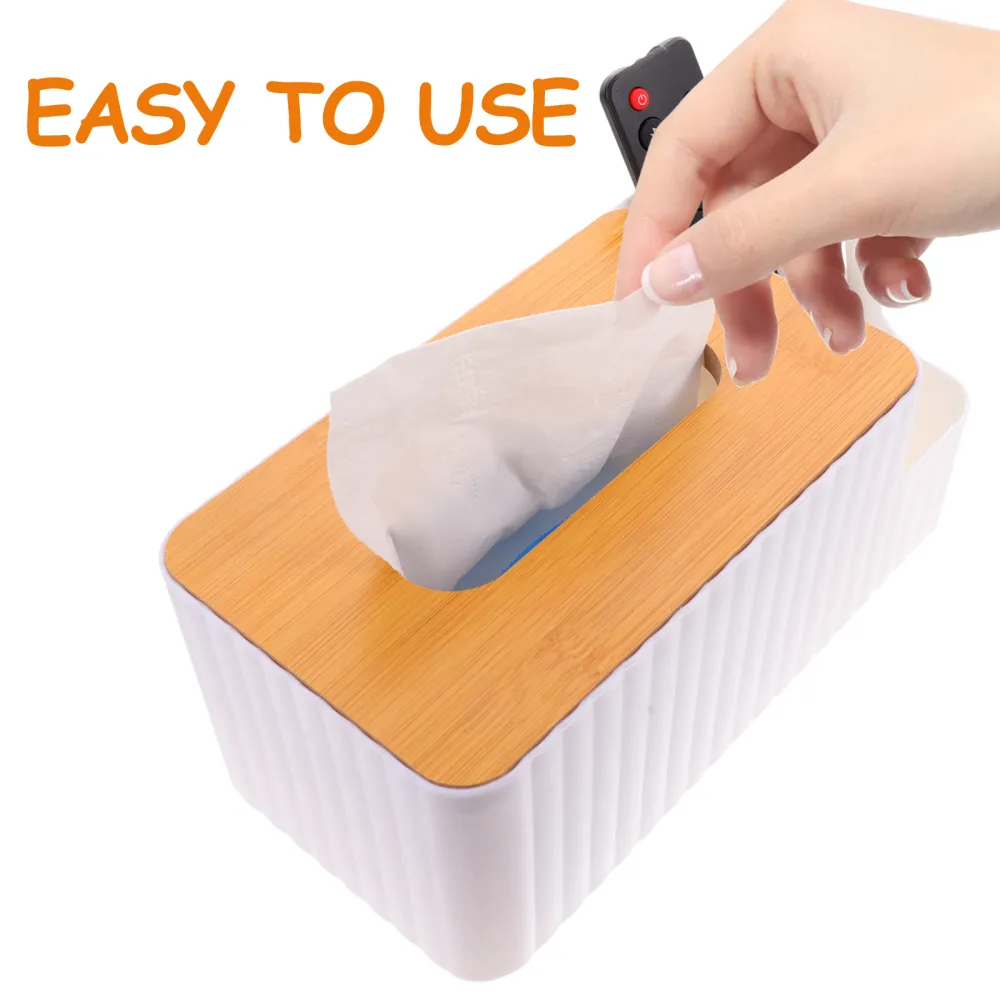 Multi-use Desktop Organizer Box Desktop Tissue Organizer Remote Controller Box Desktop Sundries Box