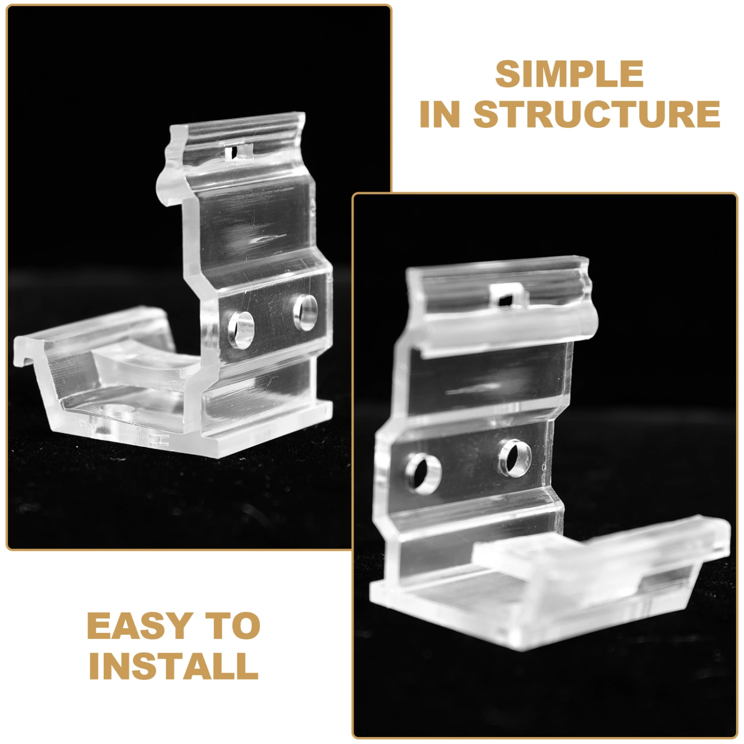 4pcs Plastic Practical Curtain Brackets Curtain Louver Mounted Brackets for Home