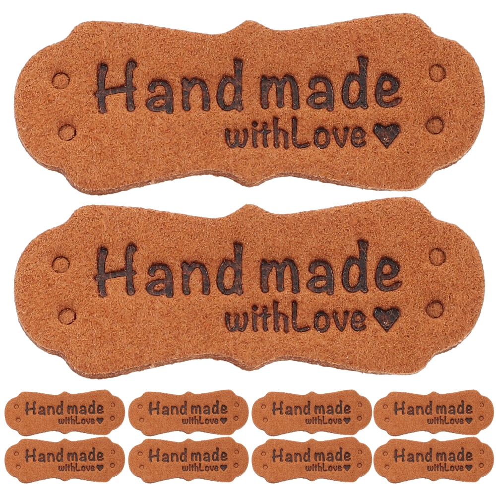 50pcs Handmade Tags Leather Crafts Crochet Tags Sewing Labels for Sweater Hat