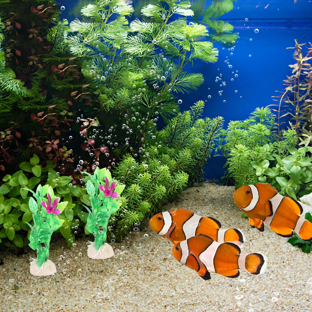 20Pcs Aquarium Plastic Plants Landscape Plants Decoration Artificial Aquatic Plant for Fish Tank