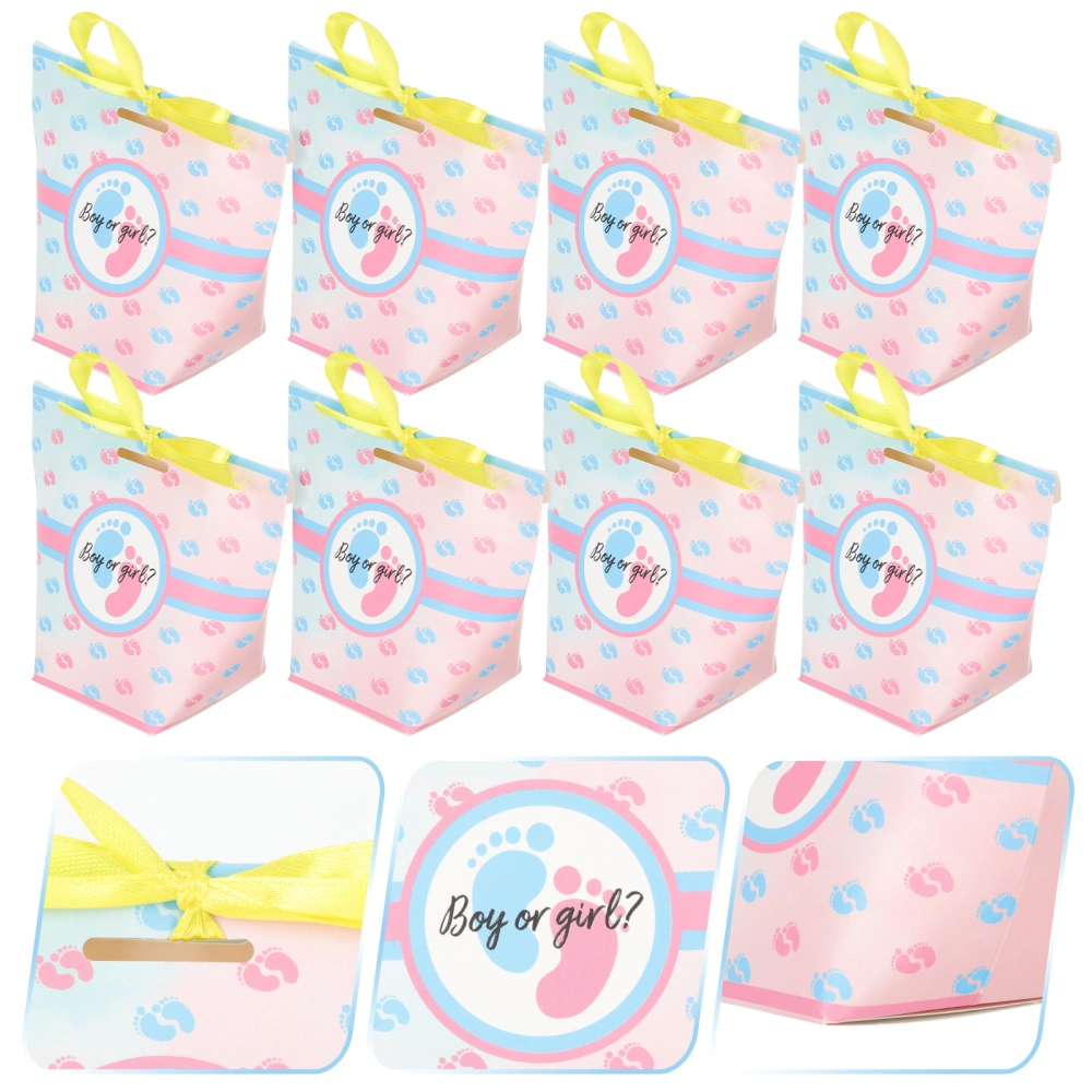 12pcs Baby Gender Reveal Treats Bags Baby Shower Party Candy Bags Favors Bags