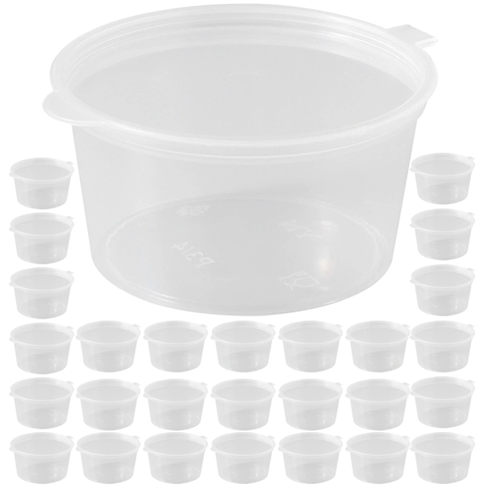 100Pcs Sauce Takeaway Cups Plastic Reusable Sauce Box Salad Sauce Cups Condiment Container