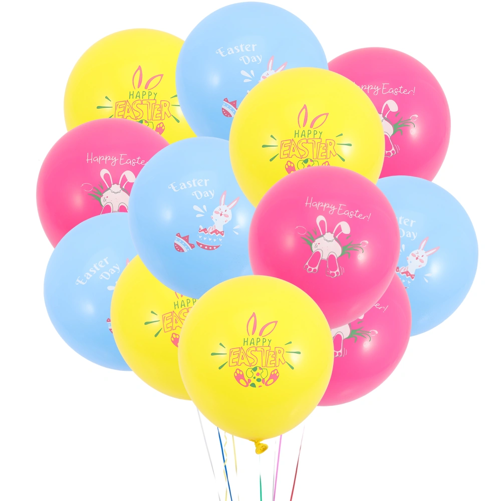 30Pcs Easter Balloons Cartoon Latex Balloons Photo Prop Easter Party Decoration