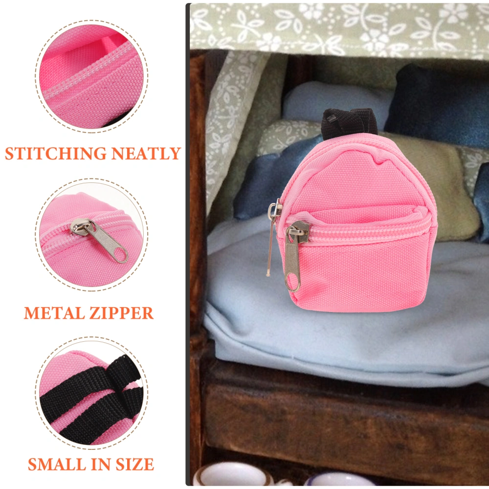 Doll Mini Backpack Decorative Doll Schoolbag Doll Polyester Backpack Decor