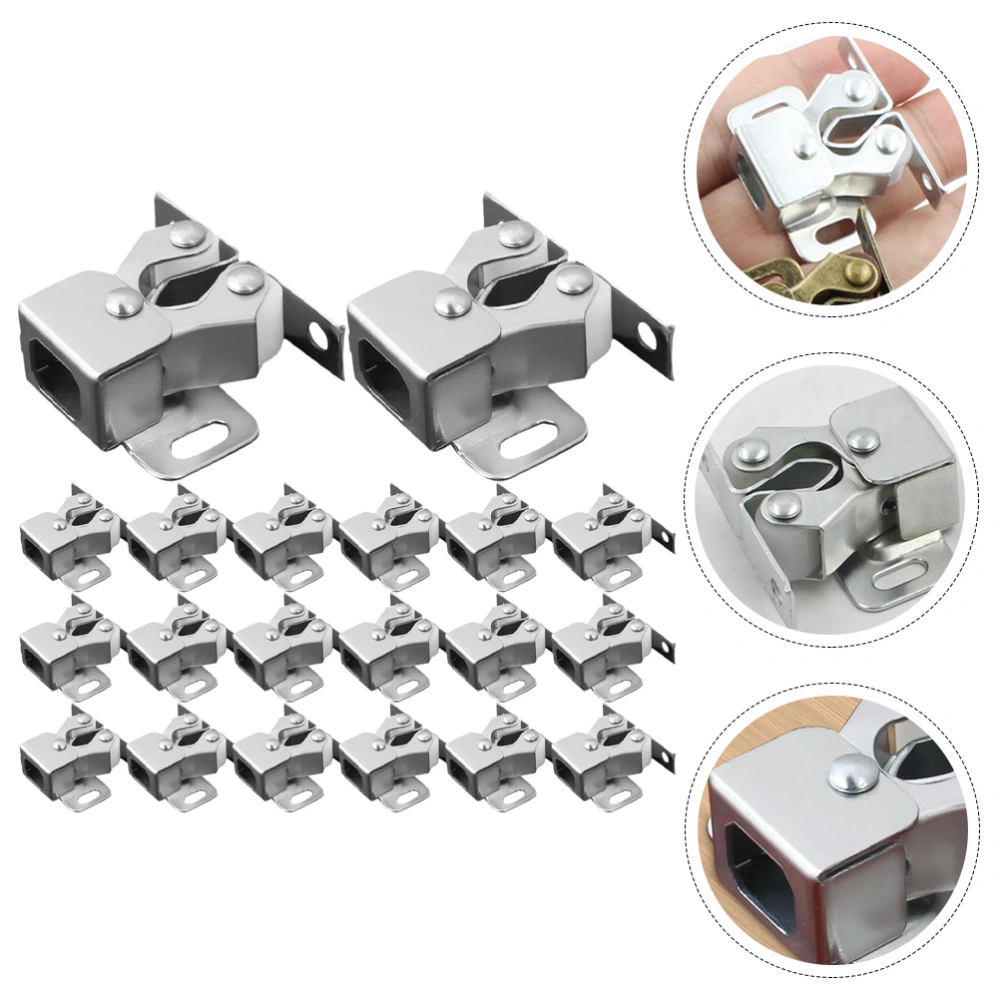 20pcs Cabinet Latches And Catches Double Roller Catches for Cupboard Closet Cabinet