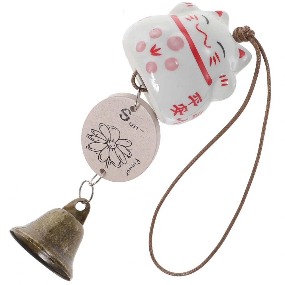 Wind Chimes Pendant Ceramic Cat Wind Bell Diy Hanging Charms Diy Pendant