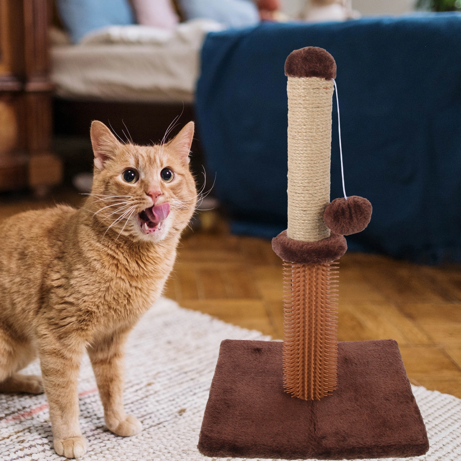 Vertical Scratching Post Household Scratching Post Kitten Accessory Reusable Cat Scratcher