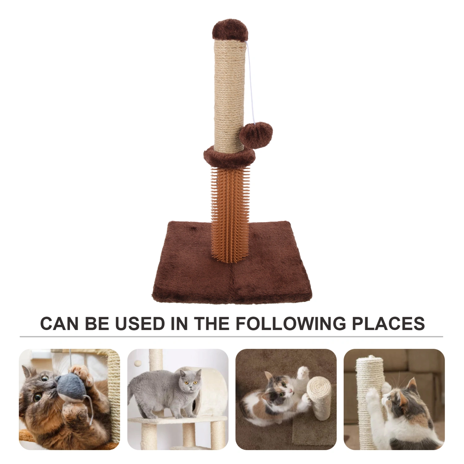Vertical Scratching Post Household Scratching Post Kitten Accessory Reusable Cat Scratcher