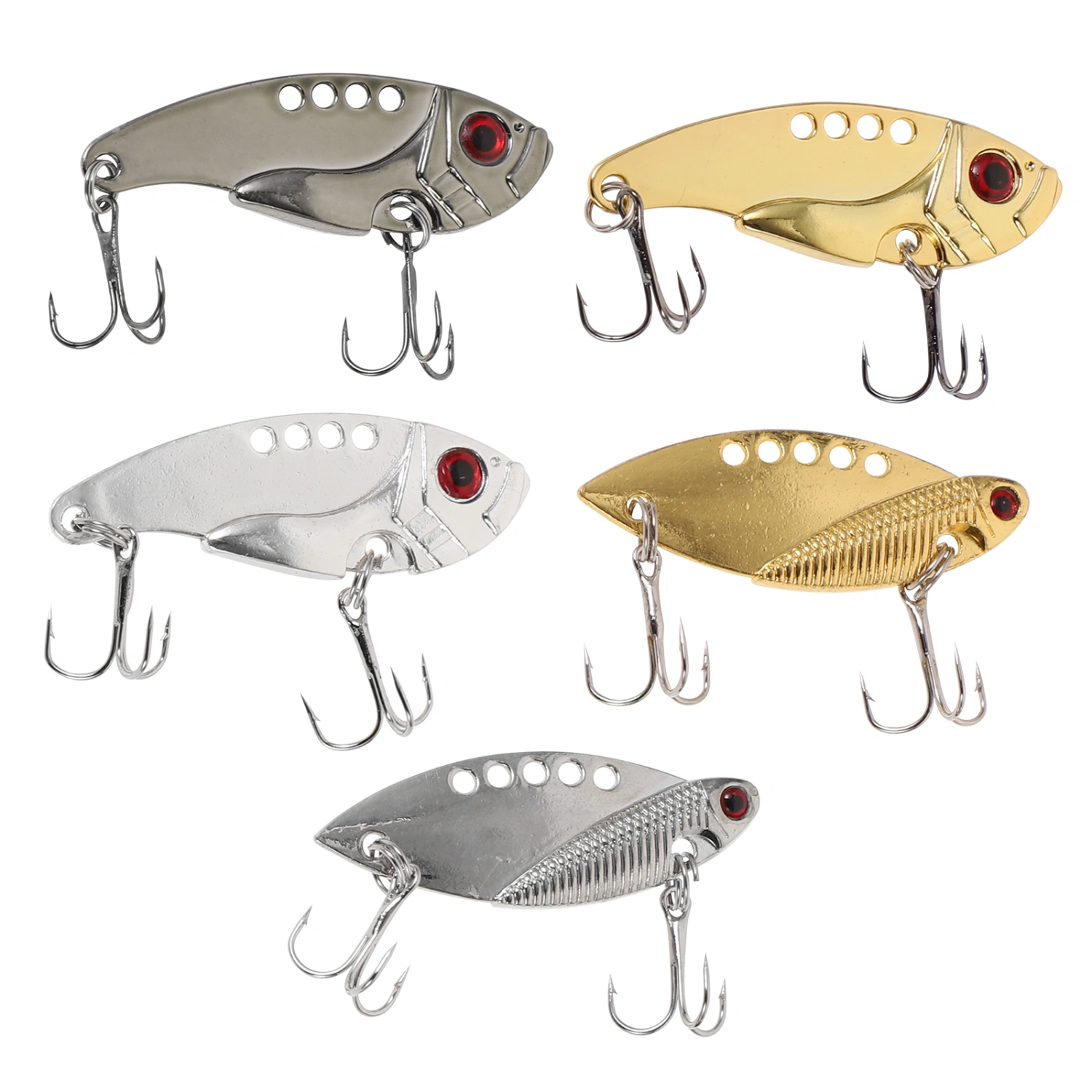 5Pcs Stainless Steel Fishing Bait Fish Shaped Fishing Lure Fishing Hook Saltwater Fishing Lure Supplies