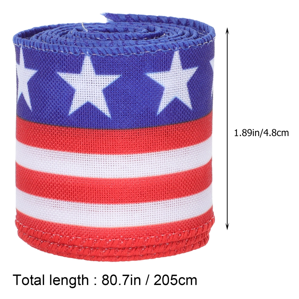 1 Roll Patriotic Ribbon Stars Pattern Ribbon Independence Day Themed Ribbon