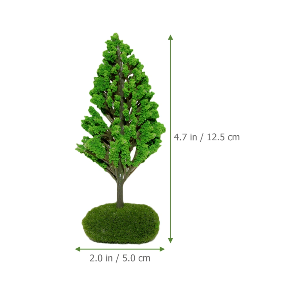 3pcs Miniature Street Trees Model Green Scenery Landscape Based Street Trees