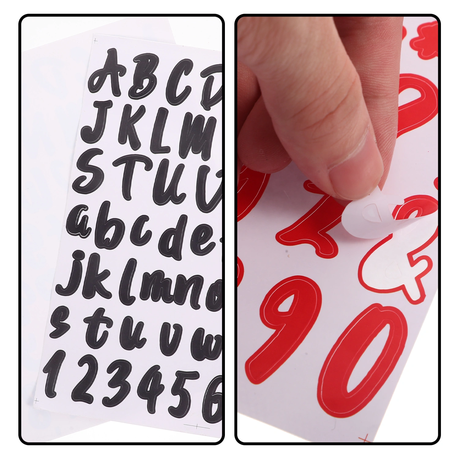 8 Sheets of PVC Alphabet Stickers Mailbox Letter Stickers DIY Crafts Making Stickers