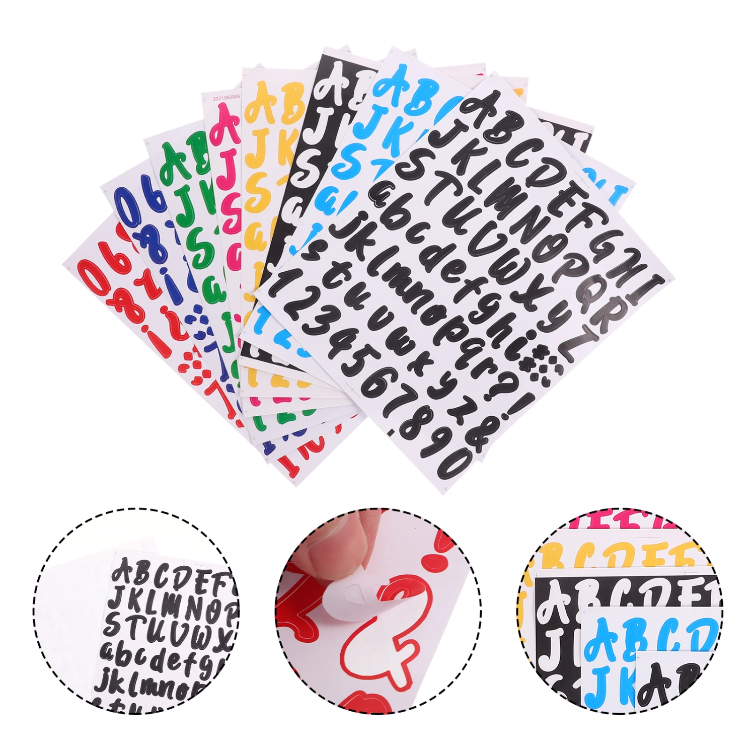 8 Sheets of PVC Alphabet Stickers Mailbox Letter Stickers DIY Crafts Making Stickers