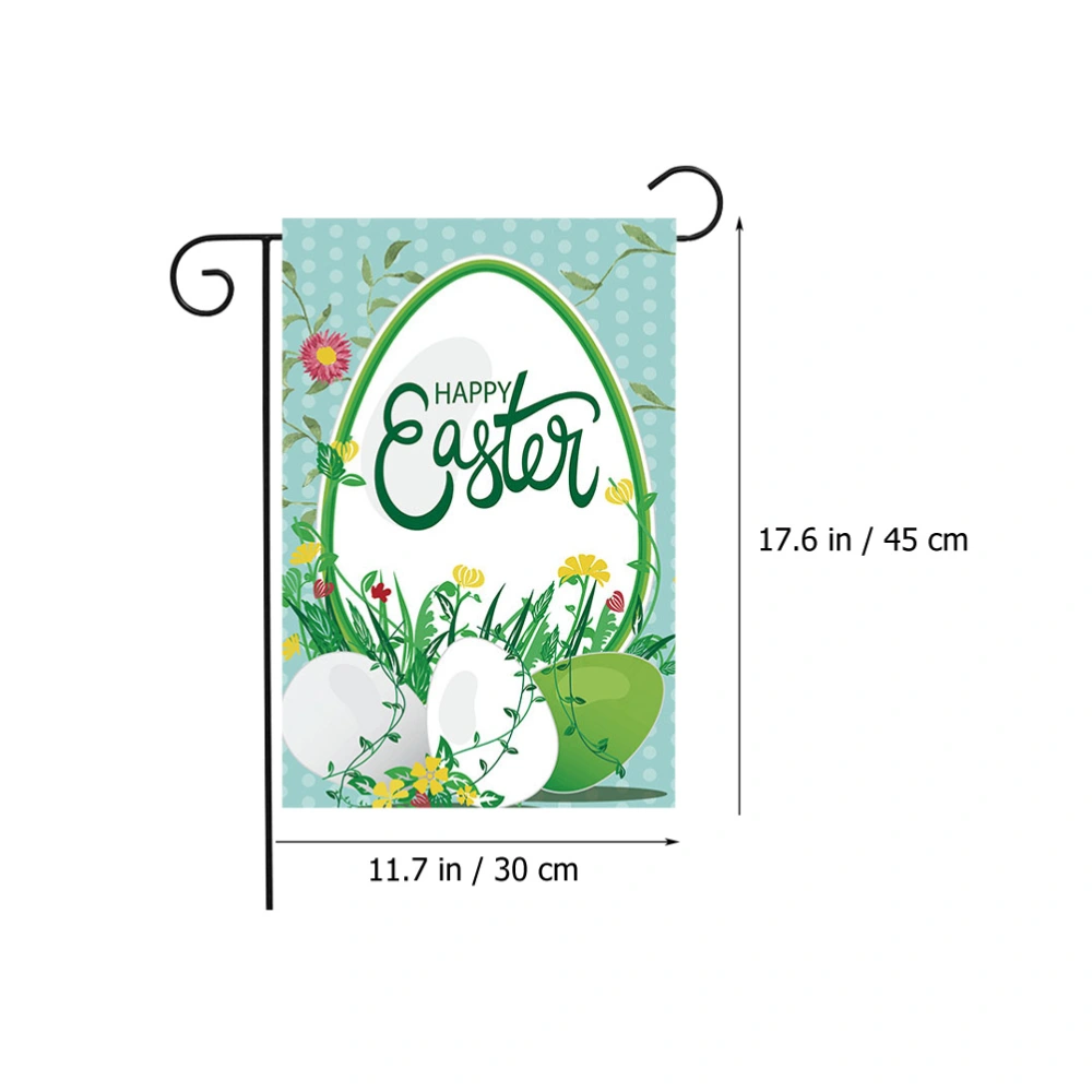 2pcs Easter Garden Flag Decoration Outdoor Fence Flag Easter Outdoor Decoration