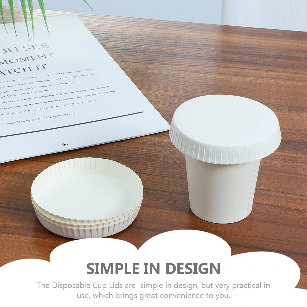 150pcs Drinking Cup Covers Stackable Paper Lids Paper Cup Lids Dustproof Cup Lids