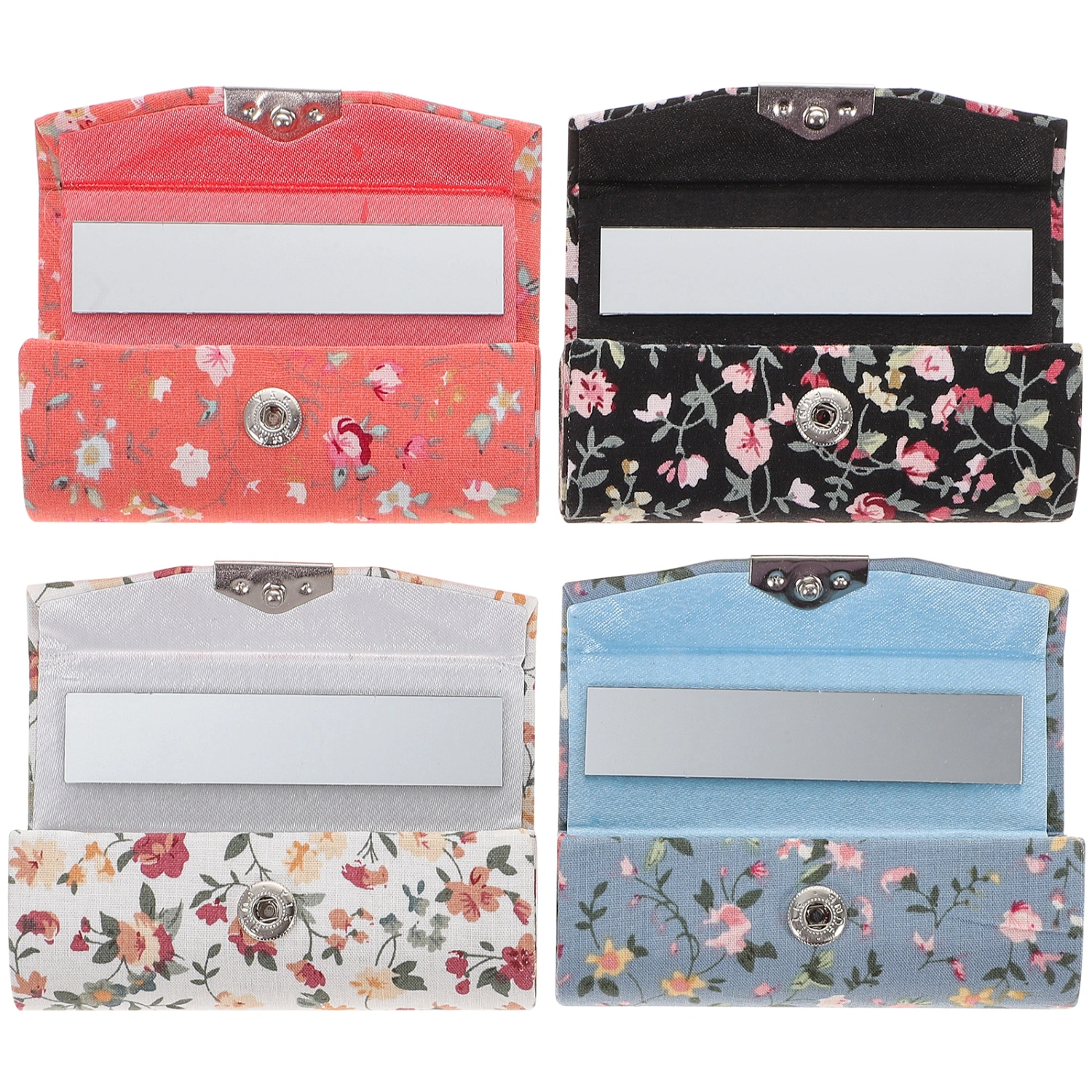 4pcs Lipstick Holder Flower Themed Lipstick Container Purse Lipstick Box Exquisite Lipstick Holder
