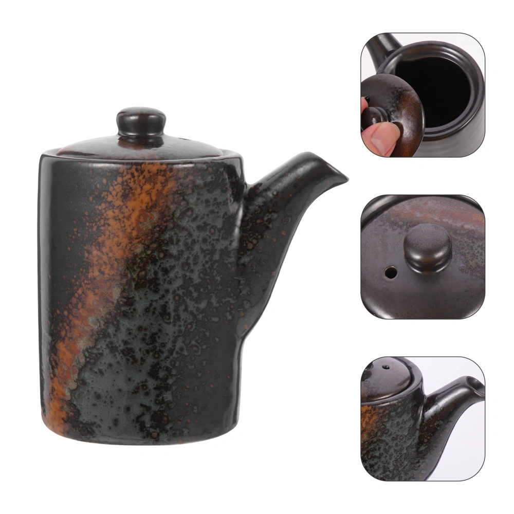 Japanese Style Soy Sauce Dispenser Ceramic Sauce Container Seasoning Jar Soy Sauce Container