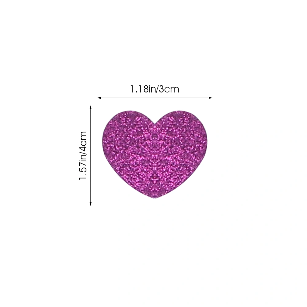 610pcs Heart Foams Stickers Self-Adhesive Heart Shapes Craft Stickers for Valentine's Day