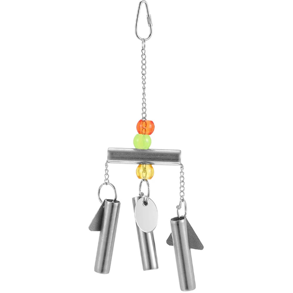 Parrot Bell Toy Hanging Metal Bell Toy Stainless Steel Parrot Toy Birds Bell String Toy Bird Cage Bell Toy