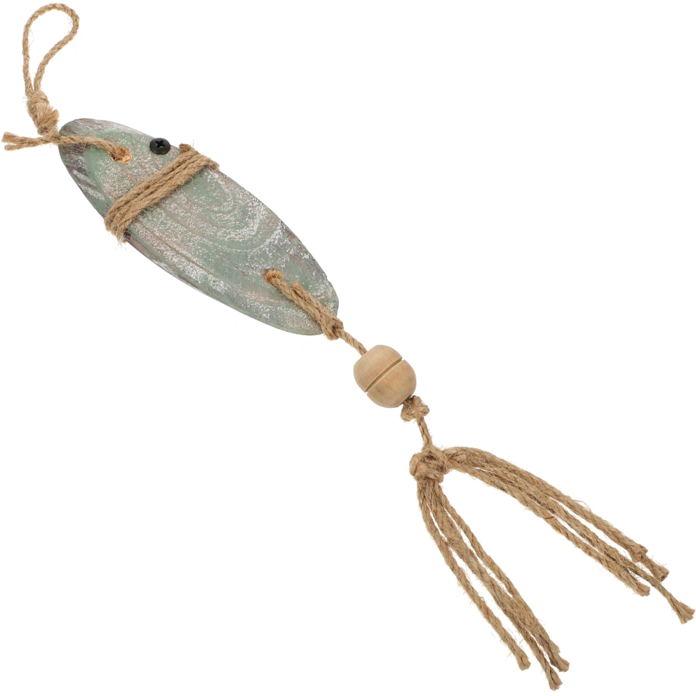 Mediterranean Style Wooden Fish Decoration Wooden Fish Decor Wall Hanging Ornament