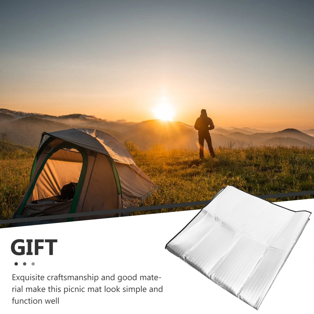 Double-sided Aluminum Film Pad Waterproof Picnic Pad Beach Mat Outdoor Camping Supply with Bag