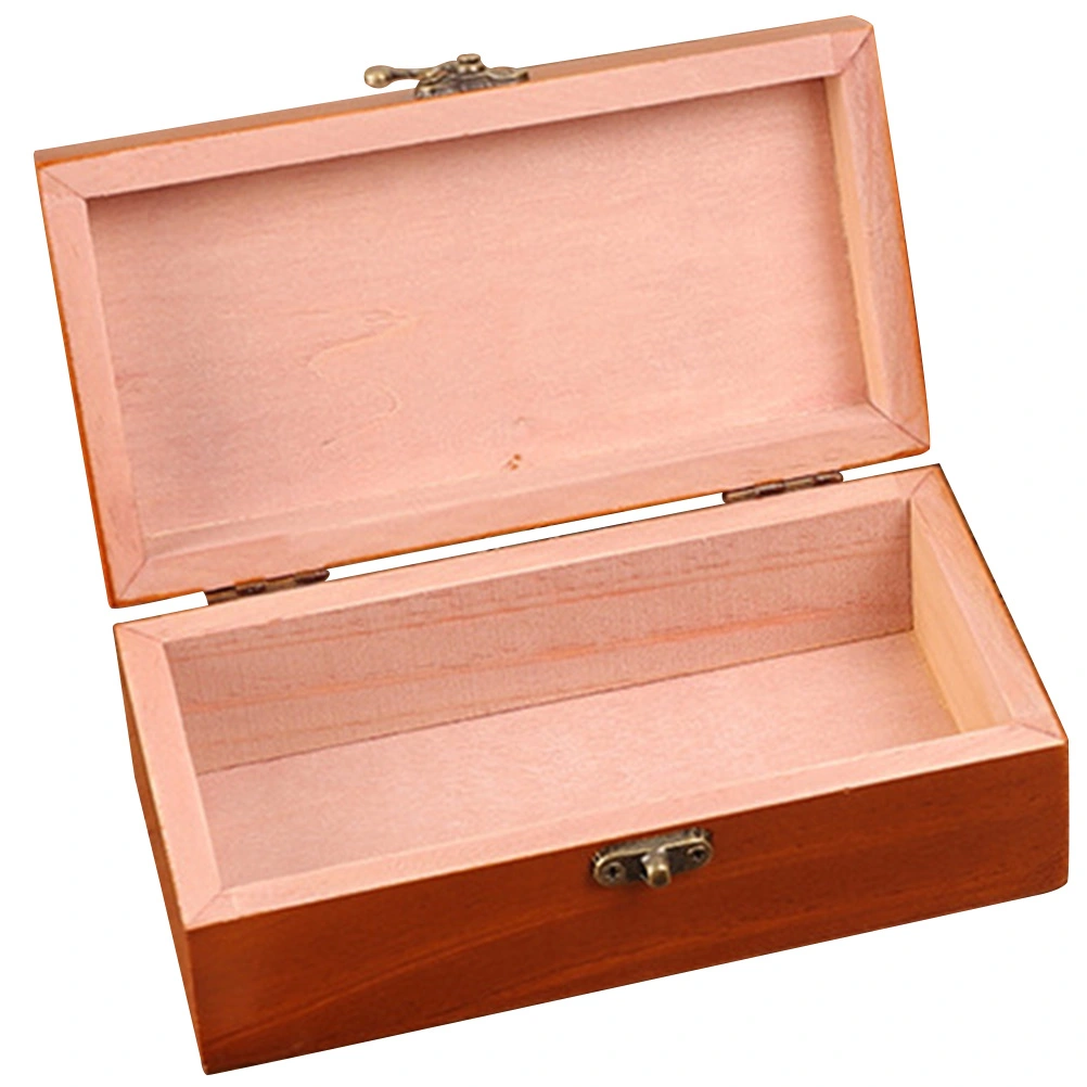 Vintage Style Wooden Storage Box Household Wooden Trinket Jewelry Storage Case Sundries Organizer
